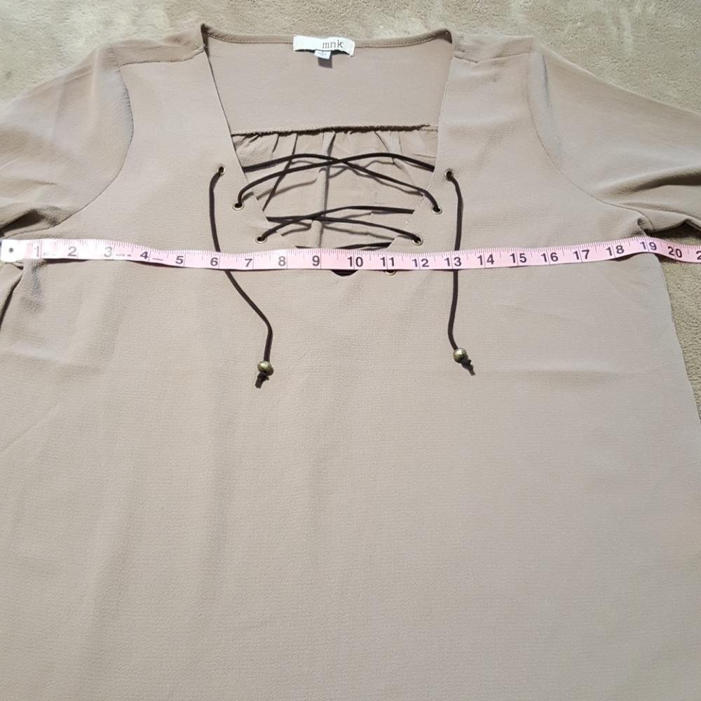 MNK Sexy Lace Up Blouse. Size Sm/Med. - Picture 5 of 8